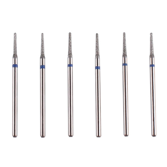 MZCMSL 6pcs Needle Shaped Cuticle Drill Bits for Manicure Under Nail, 3/32 shank Diamond Nail Bit