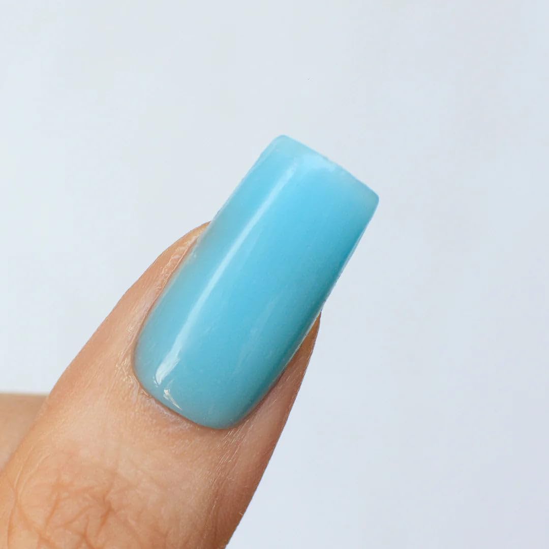 PINK MASK Easy Gel 1oz 30g-Caribbean Blue, Professional Builder Enhancement Gel-Quick Nail Extension for Beginner DIY, Nail Strengthener-Long Lasting-Salon Quality-Thickening Solution