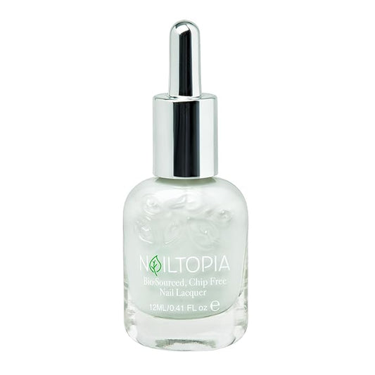 Nailtopia - Plant-Based Chip Free Nail Lacquer - Non Toxic, Bio-Sourced, Long-Lasting, Strengthening Polish - Morning Fog (Pastel Grey) - 0.41oz
