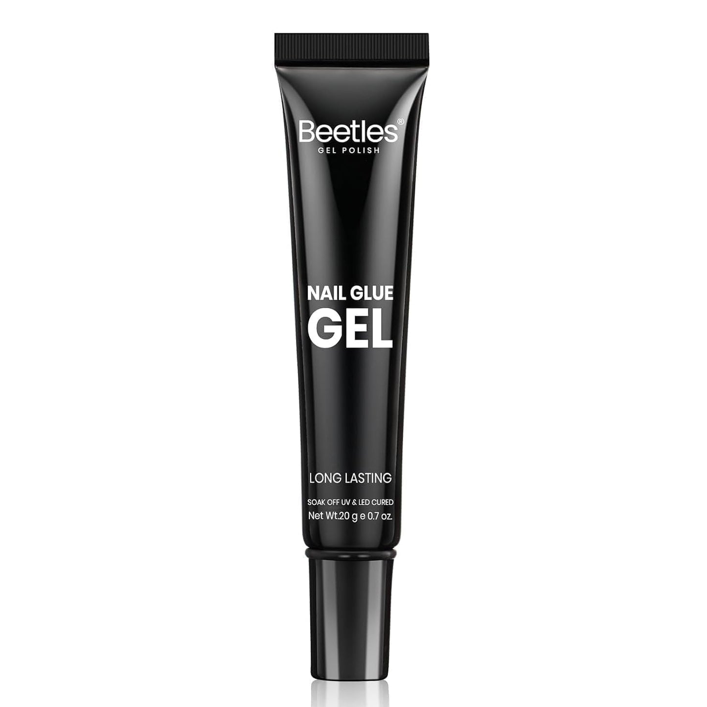 Beetles Nail Glue Gel Hands-Free, 20g Tipex Solid Nail Glue Gel for Acrylic Nails Extension, Press On Nails, 3D Nail Art, Soak Off UV & LED, Beginner Friendly Long Lasting DIY Home Manicure