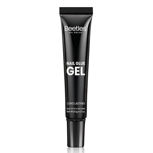 Beetles Nail Glue Gel Hands-Free, 20g Tipex Solid Nail Glue Gel for Acrylic Nails Extension, Press On Nails, 3D Nail Art, Soak Off UV & LED, Beginner Friendly Long Lasting DIY Home Manicure