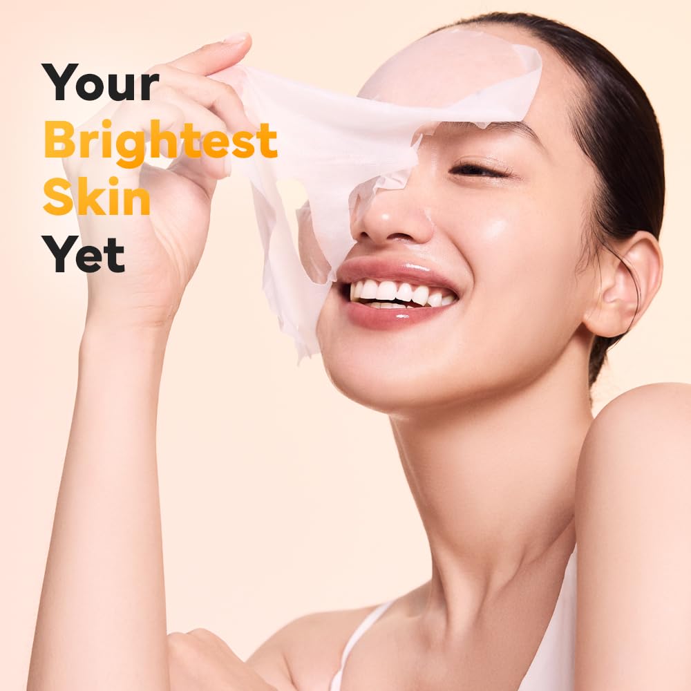 SAM’U PH Sensitive Tone Up Fit Face Mask – Radiance-Enhancing Vegan Sheet Mask with Glutathione, Niacinamide, and Vitamin C, Healthy Glow Travel-Friendly Korean Skincare (5 Sheets)