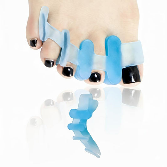 Toe Separators for Bunion Relief, Hammer Toe & Overlapping Toes – Soft Gel Toe Spacers & Bunion Correctors for Pain Relief, Alignment & Foot Comfort – 3 Colors (Blue, Pink, Black) (Blue)