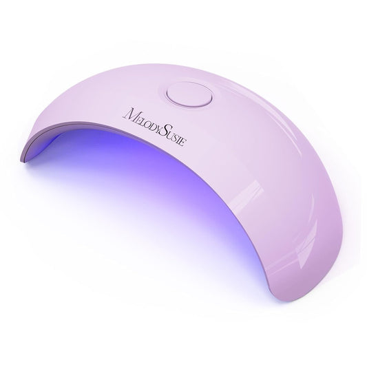MelodySusie Starter-Friendly LED UV Nail Lamp with 2 Timers, Pocket-Sized for Handheld & Desktop Use, P-art04 UV Light for Gel Nail Especially Instant Nails, Base/top Coat & Half-Cured Gel (Purple)