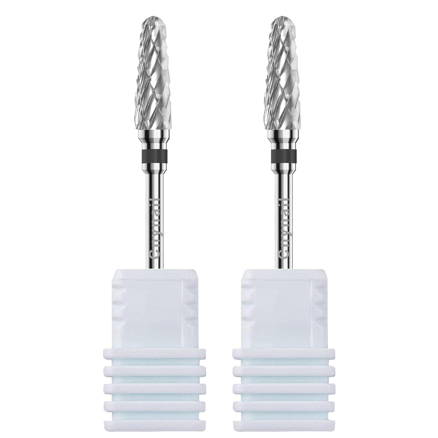 3/32" 2PCS Clean Cone Bits Extra Coarse Grit Carbide Cuticle Cleaner Bit for Electric Nail Drills – Professional Manicure Tool for Nail Salons and Home Use (XC Grit. Silver)