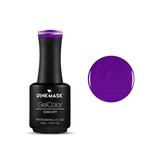 PINK MASK Gel Color Nail Polish April Love 15ml / o.5 oz - UV/LED Gel Polish, Non Wipe, Long Lasting, Soak Off Formula