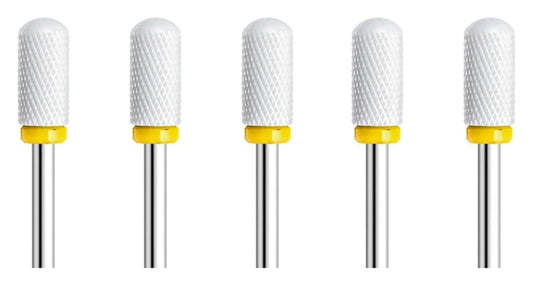 WWJN 5Pc Ceramic Nail Art Drill Bits Rotary Cutter Clean Apparatus for Manicure Nail Milling Machine Accessories Removal Nail Gel Tool