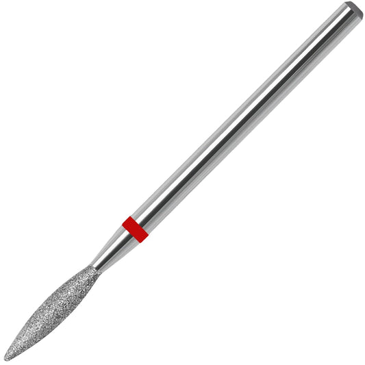 Cuticle Clean Nail Drill Bit, 3/32" Russian Diamond Nail File bits, Safety Carbide Under Nail Cleaner for Cuticle Dead Skin Nail Prepare, Nail Salon Manicure, Flame Shape (Fine)