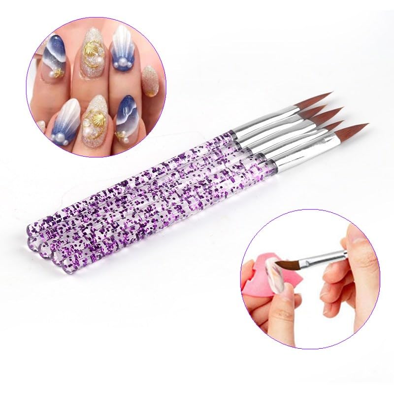 10 Pcs Nail Dotting Tools Set, 5 Pcs Double-end Nail Dotting Pen and 5 Pcs Nail Art Painting Brushes