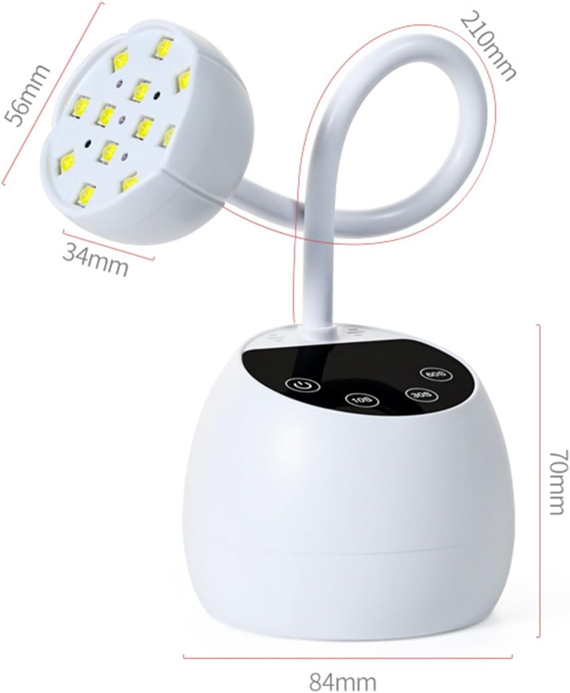 36W Mini UV Light for Nails with Smart Sensor Charging Cordless Rechargeable 360° Adjustable Nail Dryer for Salon & Home Use Portable Nail Polish Flash Curing Tool