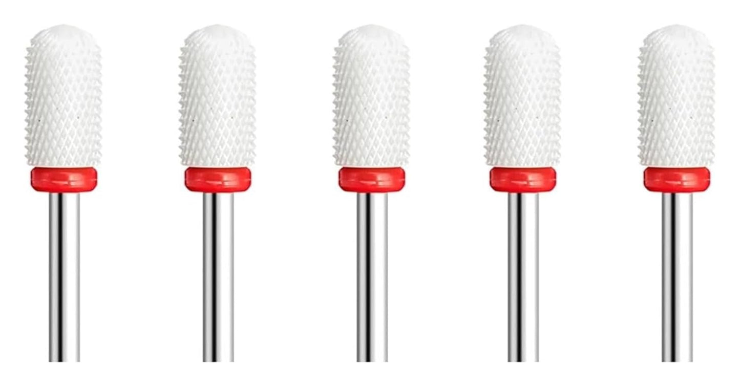 WWJN 5Pc Ceramic Nail Art Drill Bits Rotary Cutter Clean Apparatus for Manicure Nail Milling Machine Accessories Removal Nail Gel Tool
