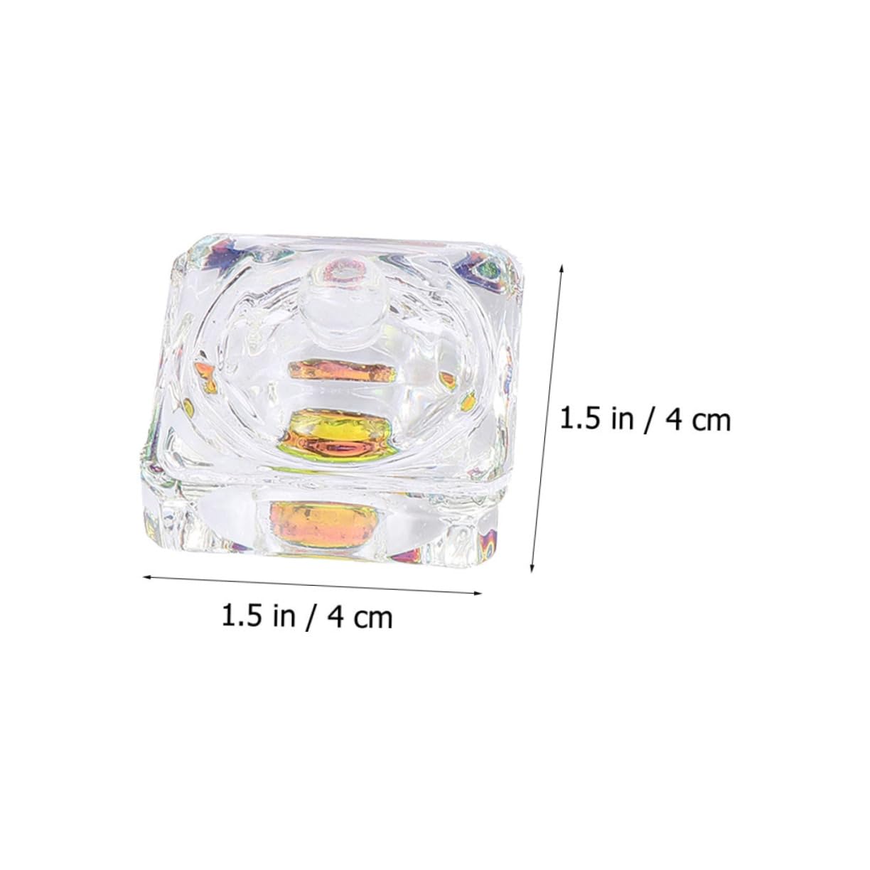 2pcs Nail Art Liquid Cup Crystal Nail Bowls Lid Manicure Soaking Bowl for Home Use