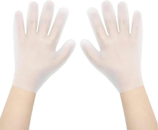 Moisturizing Gloves Overnight, Hand Care, Touchscreen Compatible, Reusable Hand Masks Moisturizing Glove, Suitable for Dry Hands, White Silicone Gloves for Men and Women, Spa