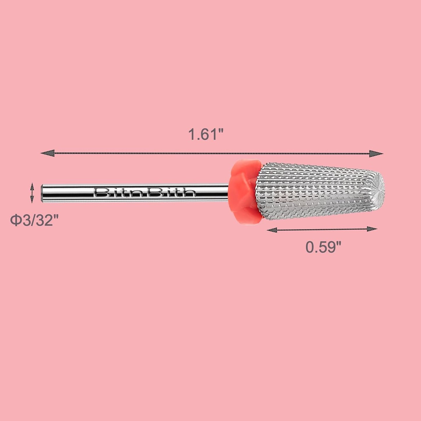 5 in 1 Nail Drill Bits, 3/32”Professional Carbide Drill Bits for Nails Multifunction Art Bit, Fast Remove Acrylic Hard Gel Cuticle Nail Efile Bit Manicure Pedicure,Two Way Rotate,Fine