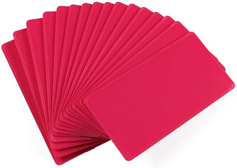 15pcs Nail Art Soft Stamping Protective Rose Red Color Stamper Rectangel Stamp Holder for 6x12cm Stamping Plate