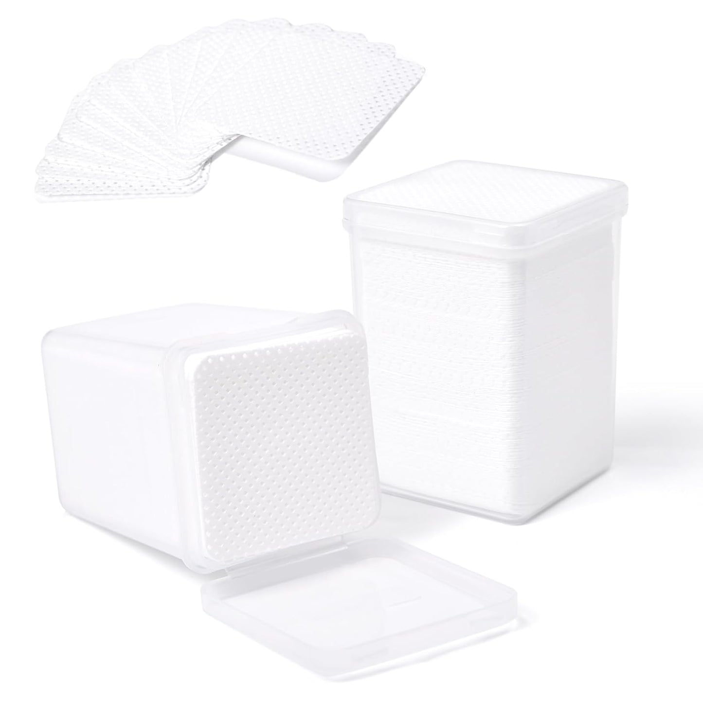 Lint Free Nail Wipes 400Pcs Nail Polish Removal Wipes Disposable Non-Woven Nail Cotton Pads Super Absorbent Eyelash Extension Glue Cleaning Wipes Nail Salon and Home Use