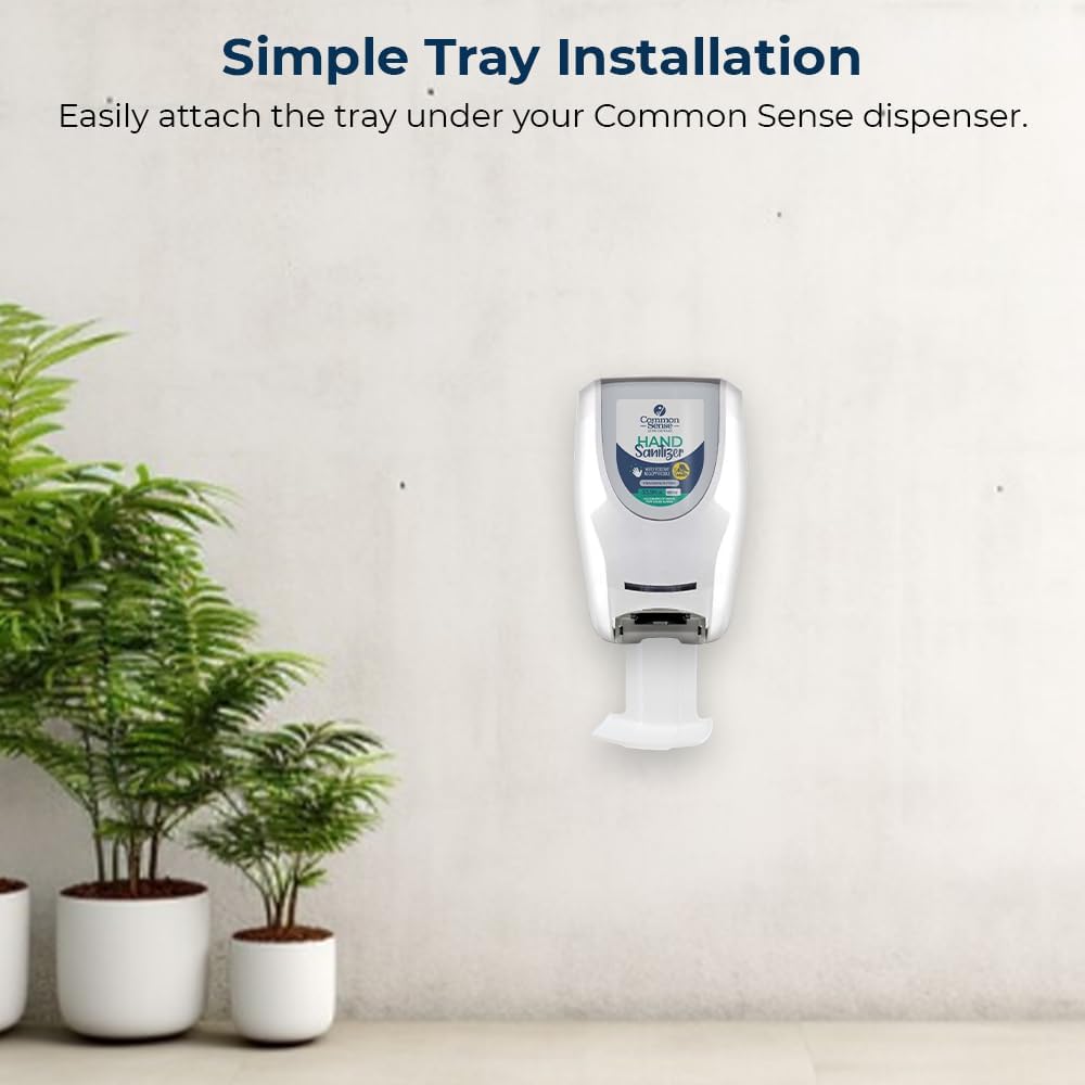 Hand Sanitizer Drip Tray by Smart Common Sense, Catcher to Prevent Dripping and Spraying, for 1000 mL Automatic Hand Sanitizer Dispenser by Smart Common Sense, (Dispenser Sold Separately)