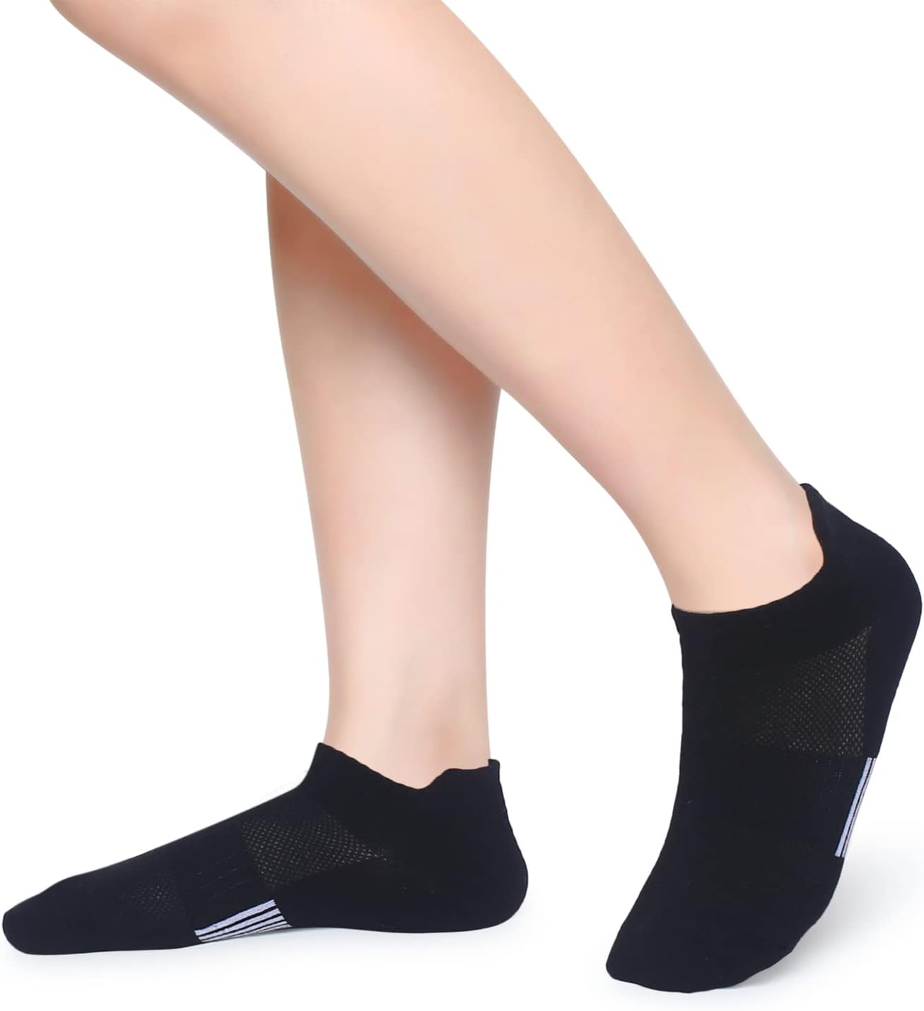 Henwarry Women's 10 Pairs Athletic Running Low Cut Socks Thin Cotton Soft Ankle Tab Socks