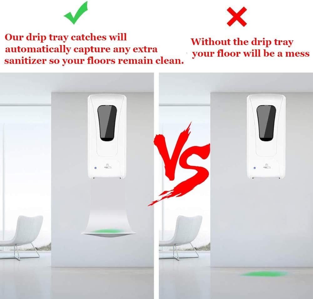 2PCS Wall Mounted Soap Dispenser Drip Tray, Stand, Bracket, Water Tray,Detergent Cup Holder,Prevent Dripping and Spraying (White)