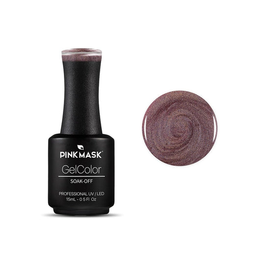 PINK MASK Gel Color Nail Polish Moon - Col. Planetary Brilliance 15ml / o.5 oz - UV/LED Gel Polish, Non Wipe, Long Lasting, Soak Off Formula