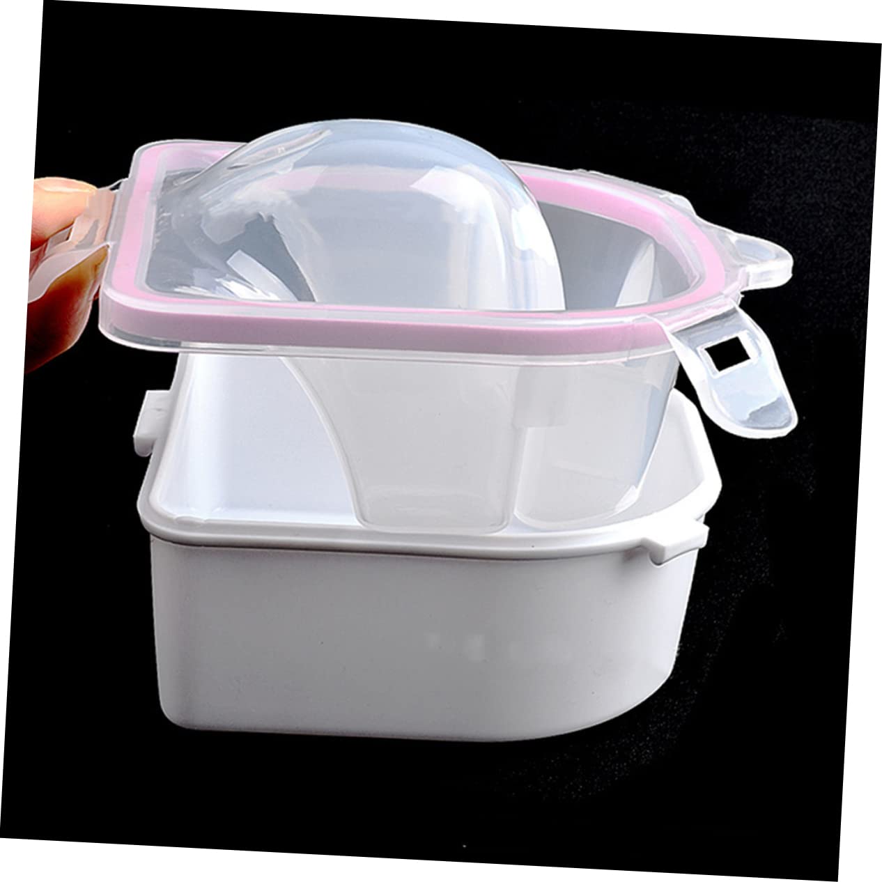2pcs Nail Soaking Bowl for Nail Polish Gel Dual Soaking Bowl for Manicure Art Supplies Safe Acrylic Material
