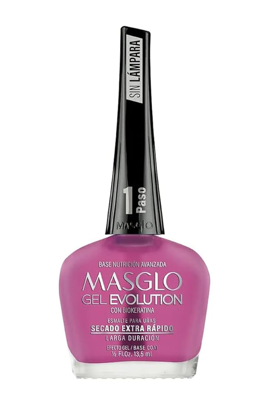 MASGLO Gel Evolution Nail Base – Advanced Nutrition with Bio-Keratin | Strengthens and Repairs Weak Nails – 13.5 ml