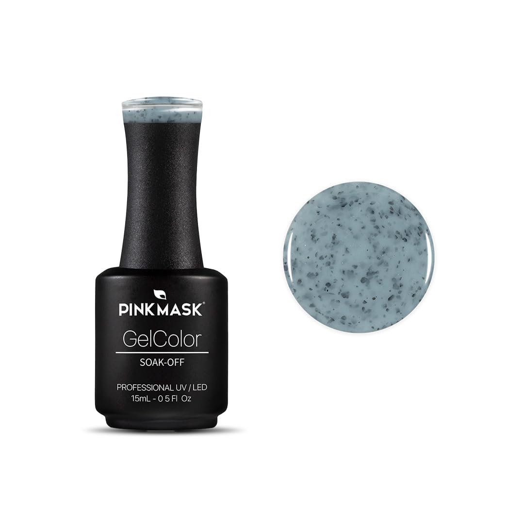 PINK MASK Gel Color Nail Polish Freckles - Cruella Col. 15ml / o.5 oz - UV/LED Gel Polish, Non Wipe, Long Lasting, Soak Off Formula