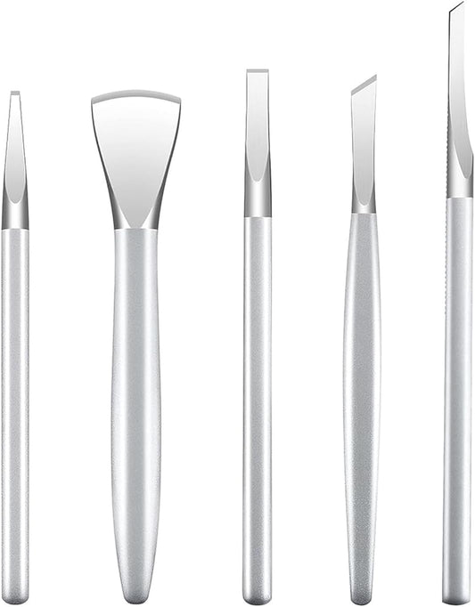 Manicure Set,Professional Pedicure Knife Set,Dead Skin Corn Foot Callus Remover Kit,Foot Care Tools for Travel or Home,Stainless Steel Foot File Rasp,Calluses Pusher (5 Pack)