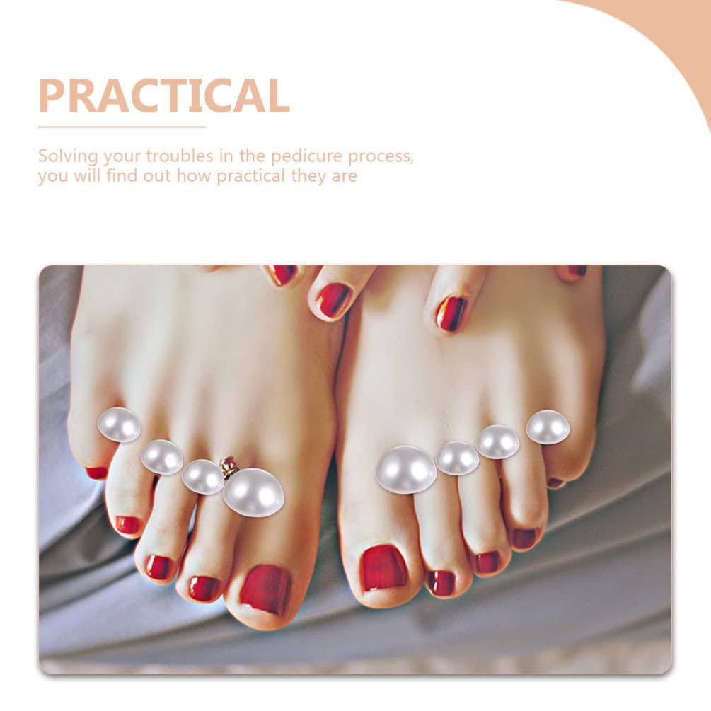 Beaupretty Silicone Toe Separators for Pedicure 8 Pieces Flower Shaped Toe Spacers Nail Polish Accessories and Tools Foot Care Dividers