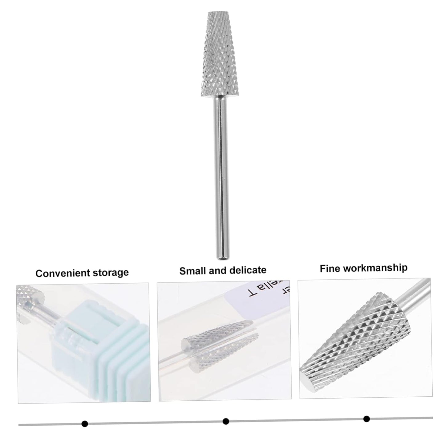 minkissy 2pcs Nail Art Drill Bits Tungsten Carbide Manicure Grinding for Natural and Artificial Nails Compact for Home Salon Use for Beginners and Professionals