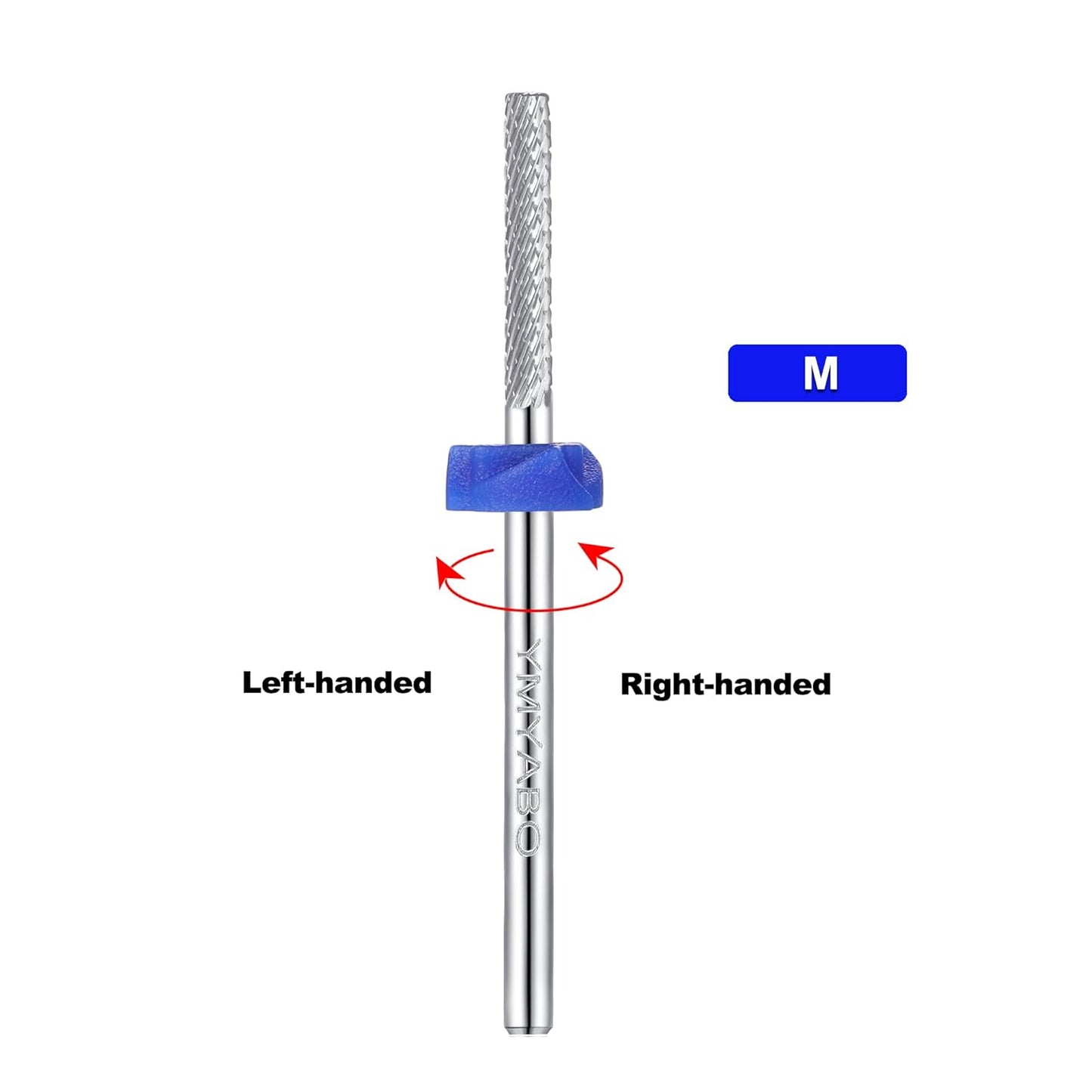 Nail Drill Bit 3/32" Safety Cuticle Clean Nail Carbide Bit Professional Nail Cleaner Bits, Nature Nail Bit for Manicure Nail Prepare Nail Polishing Tool-Medium
