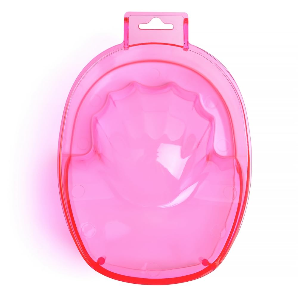 Nail Spa Soak Bowl Gel Polishing Remover Manicure Soaking Bowl Clear Acrylic Nail Soak Bowl Warm Water Bowl Hand Bowl With Handle Hand Care Tools, Rose Red