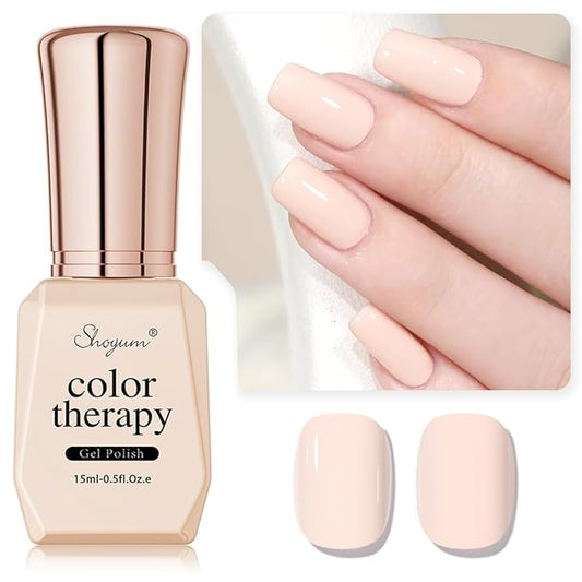 Gel Nail Polish Nude Gel Polish 15ml 0.51Oz Hazelnut Milk Soak Off Gel Nail Art Manicure Salon DIY Gel Nail Design Decoration at Home Uv Nail Lamp Needed Gel Nail Polish Gifts