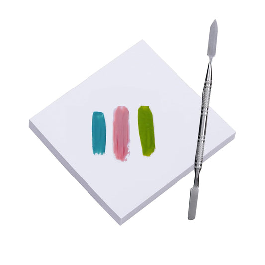 50 Sheets Disposable Nail Polish Palette Paper - Portable Waterproof Art Mixing Tool With Stirring Rod for Gel and Makeup (50pcs)