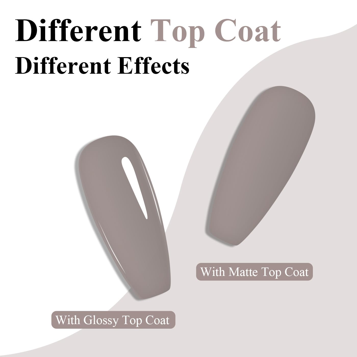 Imtiti Brown Gel Nail Polish, Greyish Brown Gel Polish High Gloss Soak Off UV LED Autumn Winter Art Manicure Salon DIY Design 10ML
