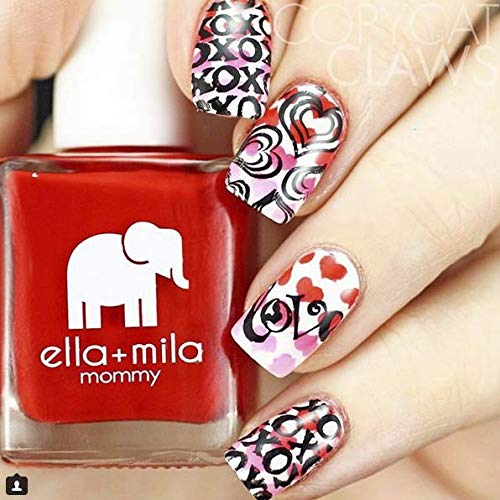 ella+mila Professional, Quick Dry, Long-Lasting & Chip-Resistant Red Nail Polishes (Paint the Town Red - 0.45 fl oz)