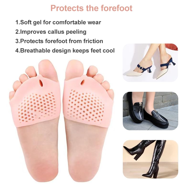 toe separators for Women & Men， ball of foot bunion corrector toe spacers ，toe protectors women，4-Pairs bunion pads,2025 New (4)