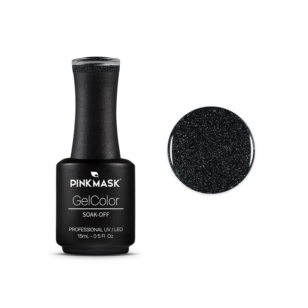 PINK MASK Gel Color Nail Polish Flash Back - Night Fever Col. 15ml / o.5 oz - UV/LED Gel Polish, Non Wipe, Long Lasting, Soak Off Formula