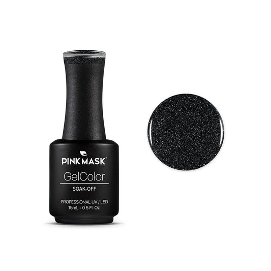 PINK MASK Gel Color Nail Polish Flash Back - Night Fever Col. 15ml / o.5 oz - UV/LED Gel Polish, Non Wipe, Long Lasting, Soak Off Formula