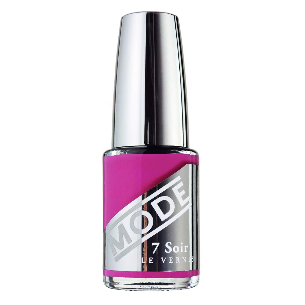 MODE Magenta Pink Nail Polish Long Lasting Nail Lacquer Nourishing Color, Chip Resistant Strengthening Manicure Protection, Cruelty Free, Made in NY USA, 7 Soir Le Vernis, Cafe Society