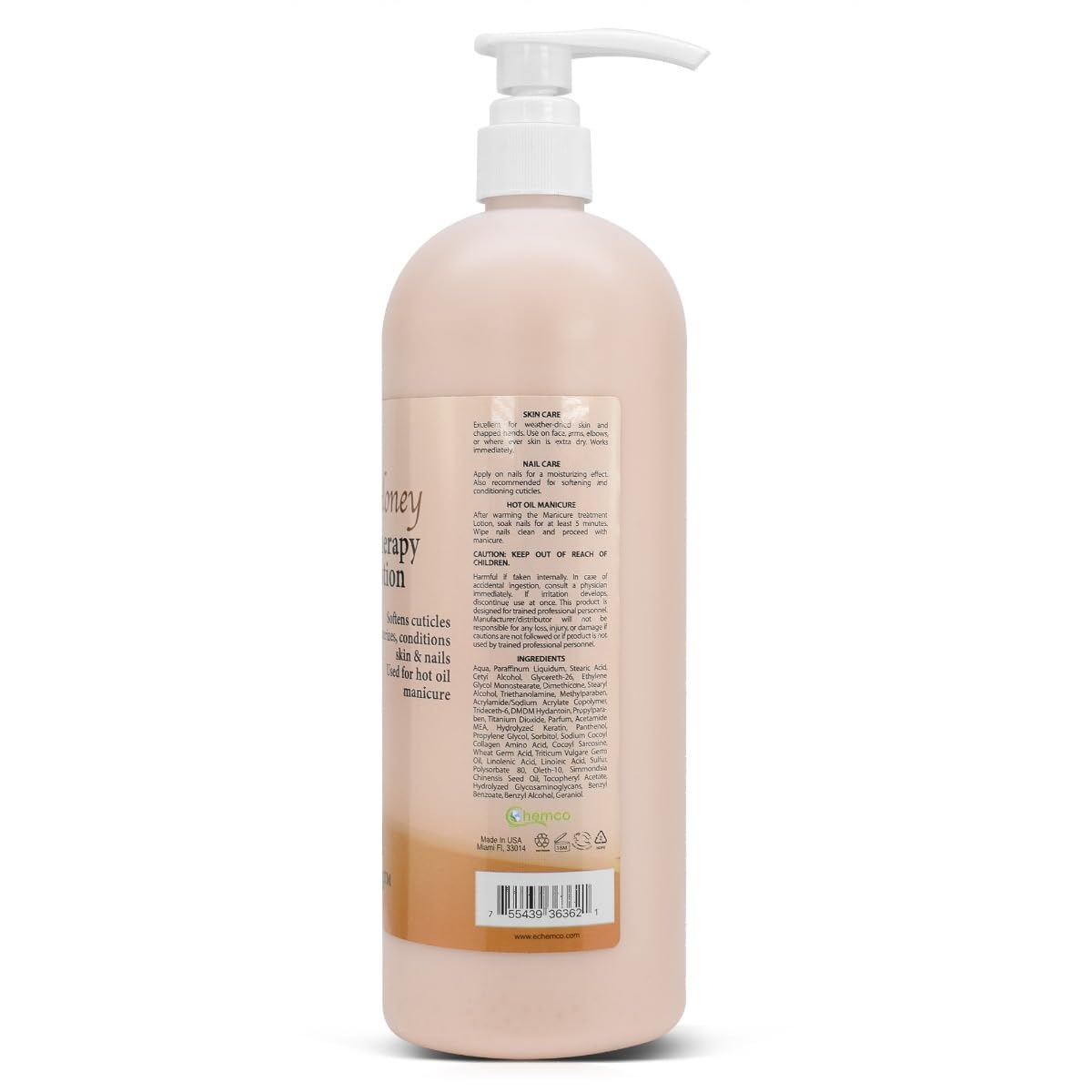 PRO NAIL - Healing Therapy Massage Lotion - Professional Pedicure, Body and Hot Oil Manicure, Infused with Natural Oils, Vitamins, Panthenol and Amino Acids (Milk and Honey, 32 Ounce)