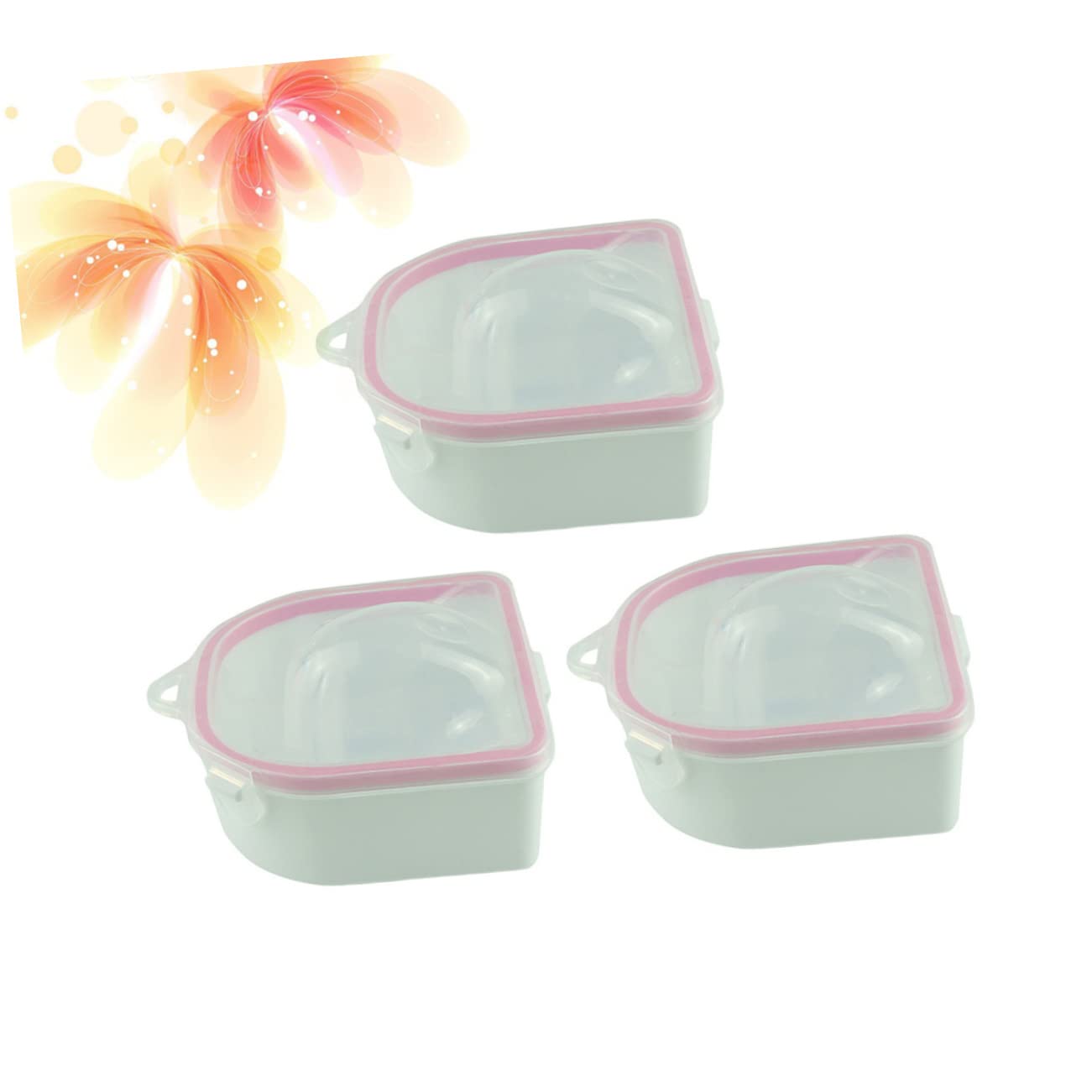 Nail Art Manicure Soak Bowl 3 Pack Softening Nail Polish Remover Bowl Perfect for Salon or Home Use