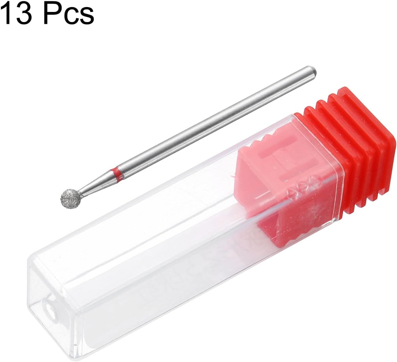 HARFINGTON 13pcs 200-230 Grits Diamond Grinding Bit 3mm Ball Head 2.35mm Shank 3mm Length Stone Sanding Drill Bits Rotary Tool for Ceramic Glass Nails Grinding Polishing
