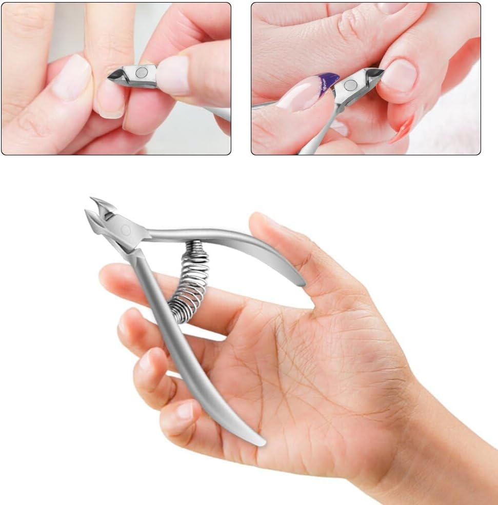 Cuticle Nipper Cuticle Remover Cuticle Trimmer Stainless Steel Cuticle Cutter Clipper Nail Tools for Fingernails and Toenails