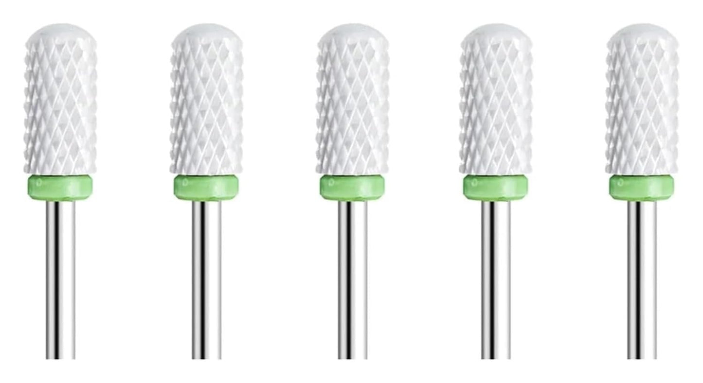 WWJN 5Pc Ceramic Nail Art Drill Bits Rotary Cutter Clean Apparatus for Manicure Nail Milling Machine Accessories Removal Nail Gel Tool