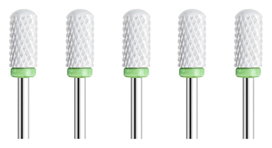 WWJN 5Pc Ceramic Nail Art Drill Bits Rotary Cutter Clean Apparatus for Manicure Nail Milling Machine Accessories Removal Nail Gel Tool