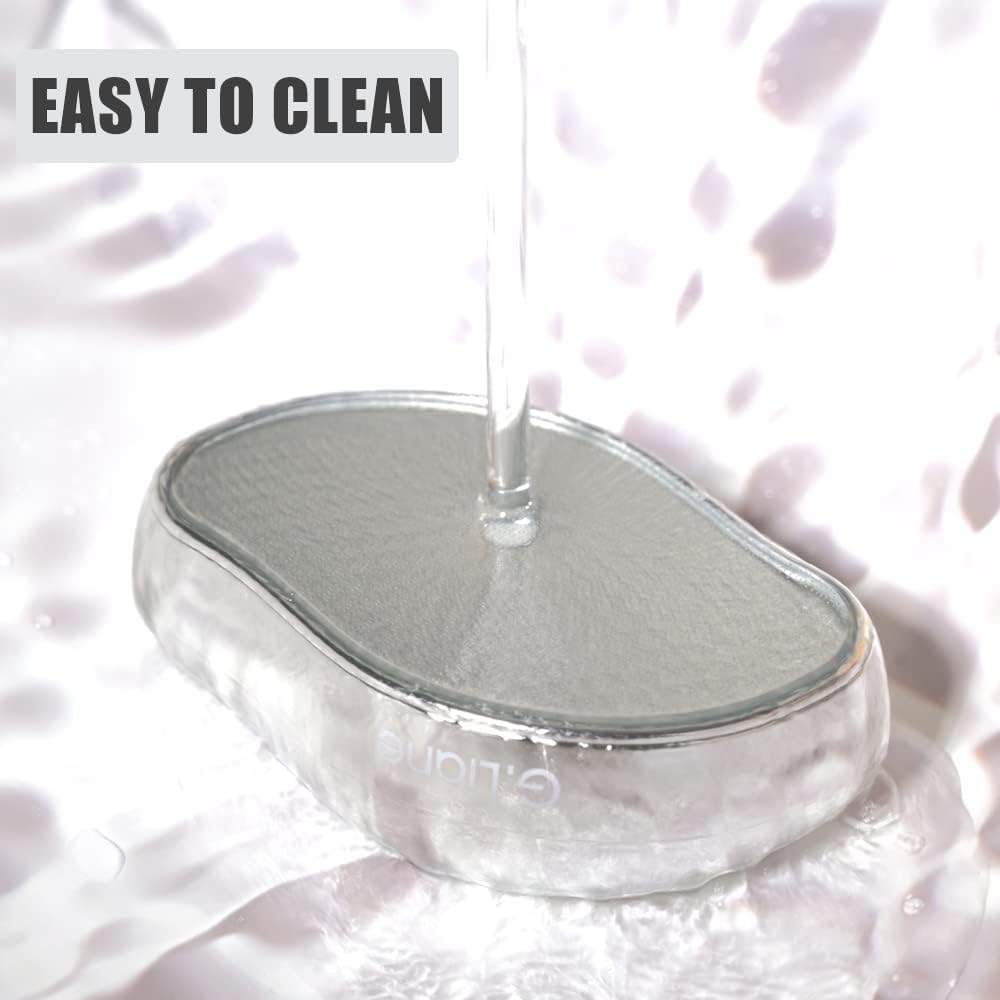 Nano Glass Foot File Callus Remover - Crystal Glass Pedicure Foot Care Foot Scrubber Painless Dry and Wet Use for Hard Skin Calluses Removal (Silver)