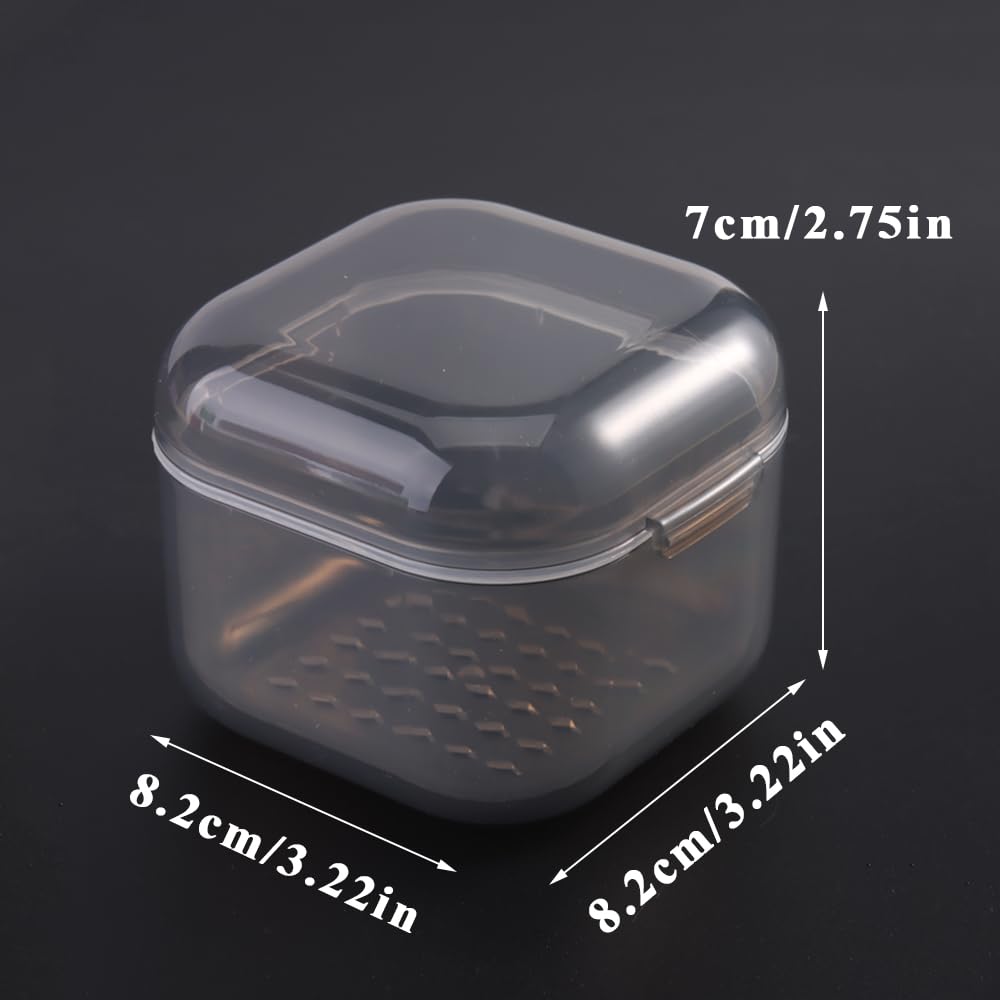 Nail Tool Sterilizer Box Plastic Disinfectant Container for Nail Art Accessories Tools, Portable Nail Drill Bits Cleaning Case Sterilizer Soaking Box with Strainer Pedicure Manicure Equipment