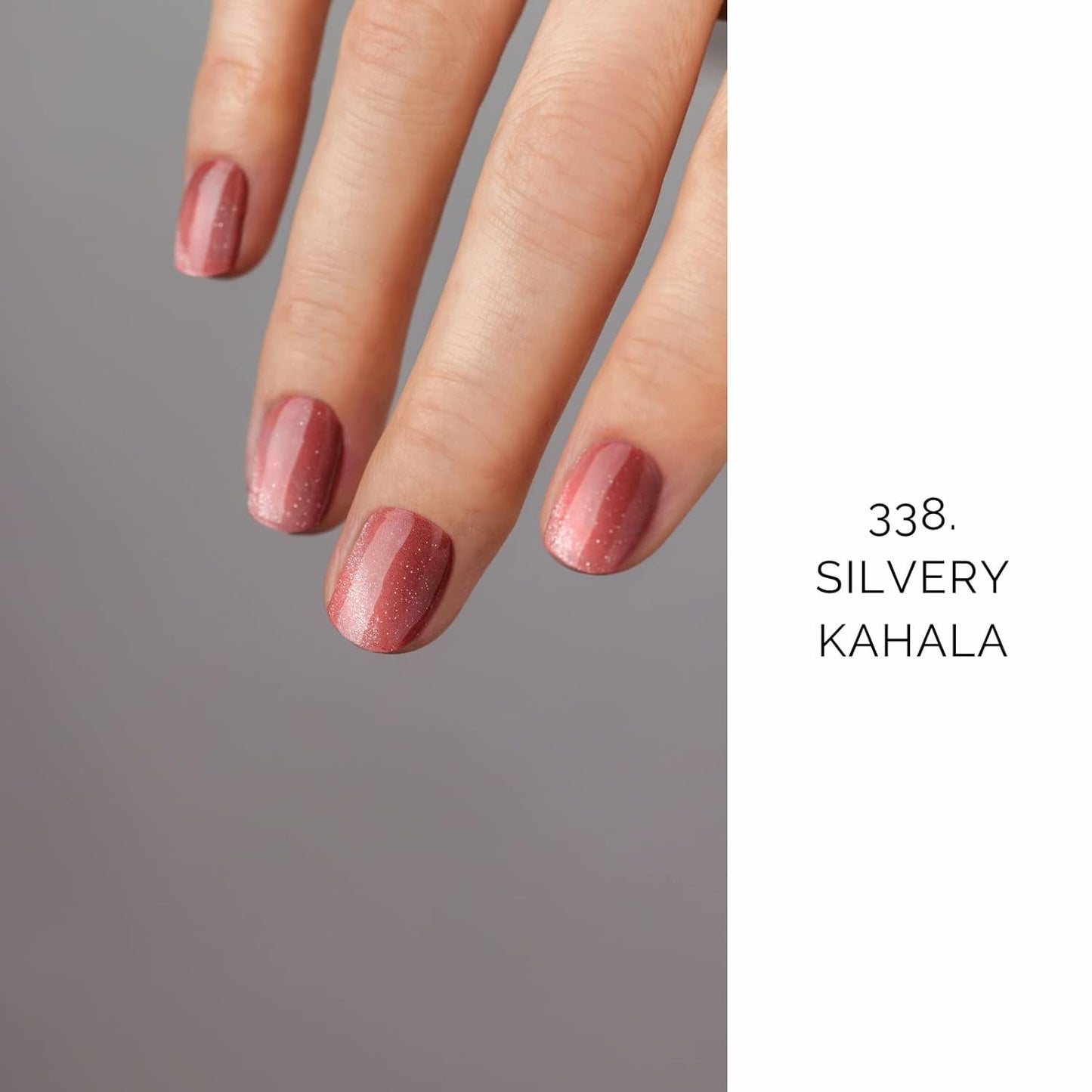 NAILOG Semi Cured Gel Nail Strips (20 Extra Long Stickers/Wraps) | Buy 2 Get 1 UV Lamp| Glossy & Long Lasting Soft Gel Finishing, Silvery Kahala