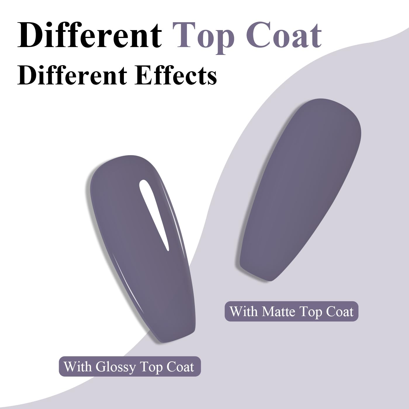 Imtiti Purple Gel Nail Polish, Greyish Purple Gel Polish High Gloss Soak Off UV LED Autumn Winter Art Manicure Salon DIY Design 10ML